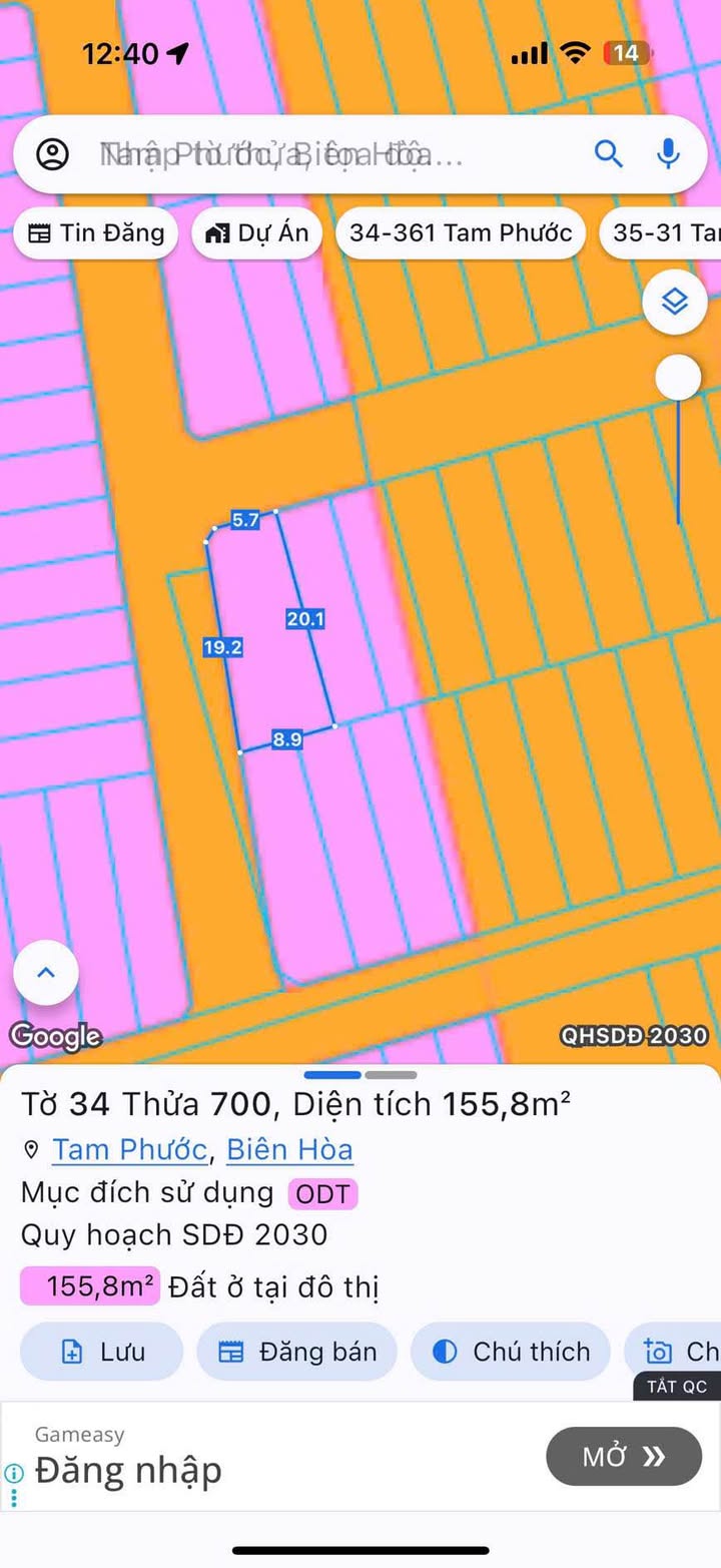 Đất nền góc Tam Phước Biên Hòa 133m² giá 1.7 tỷ - Sổ hồng chính chủ!