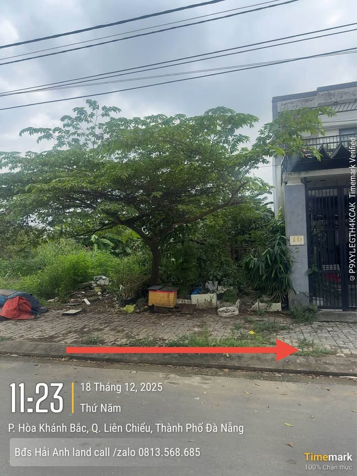 Đất mặt tiền Bàu Mạc 20, Hòa Khánh, Đà Nẵng 92.5m² giá 4.5 tỷ - Sổ đỏ chính chủ!