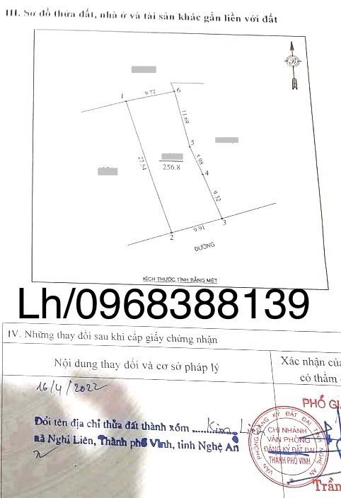 Đất nền phường Vinh Hưng 256.8m² giá 2.568 tỷ - Cơ hội đầu tư hấp dẫn!