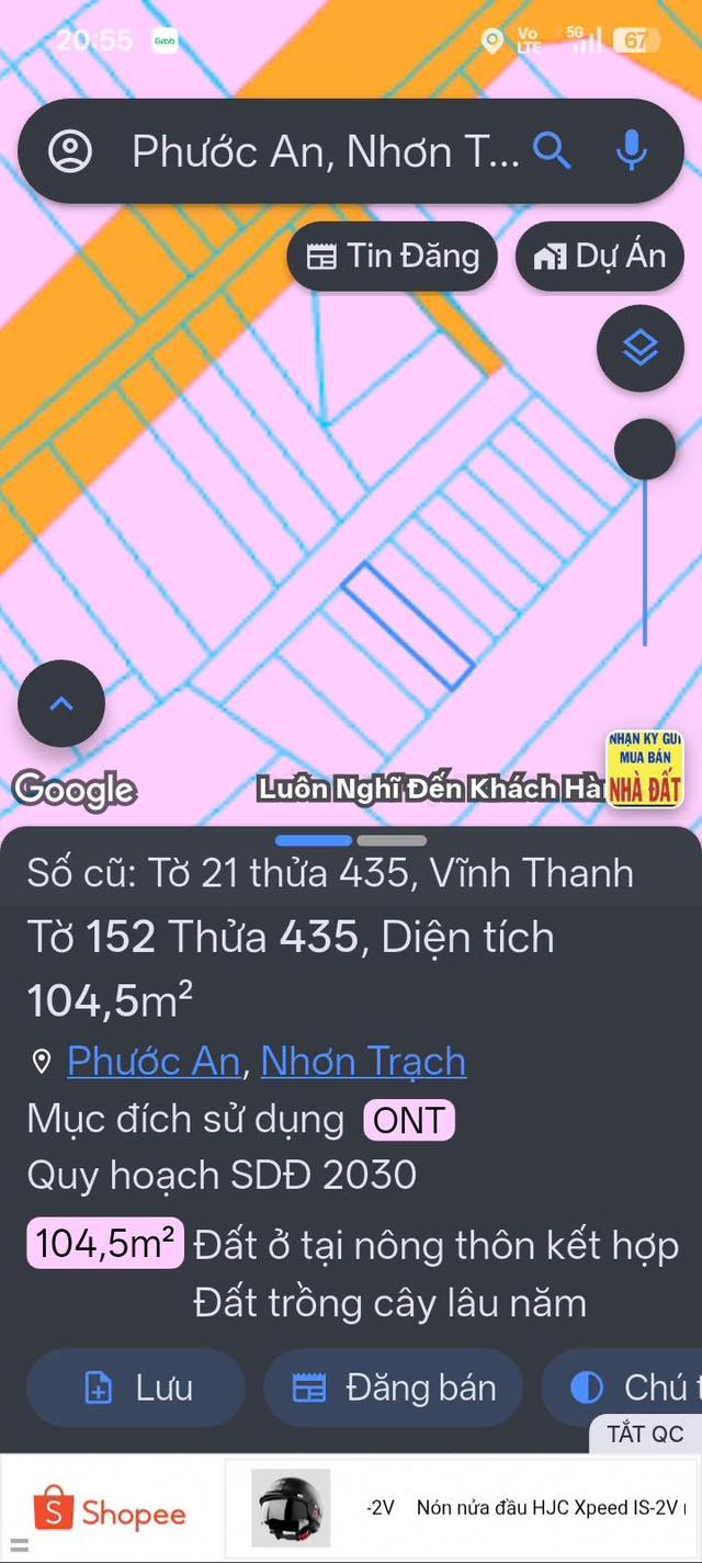 Đất nền Vĩnh Thanh Nhơn Trạch 104m² giá 1 tỷ - Đường rộng 6m, thuận tiện xây dựng!