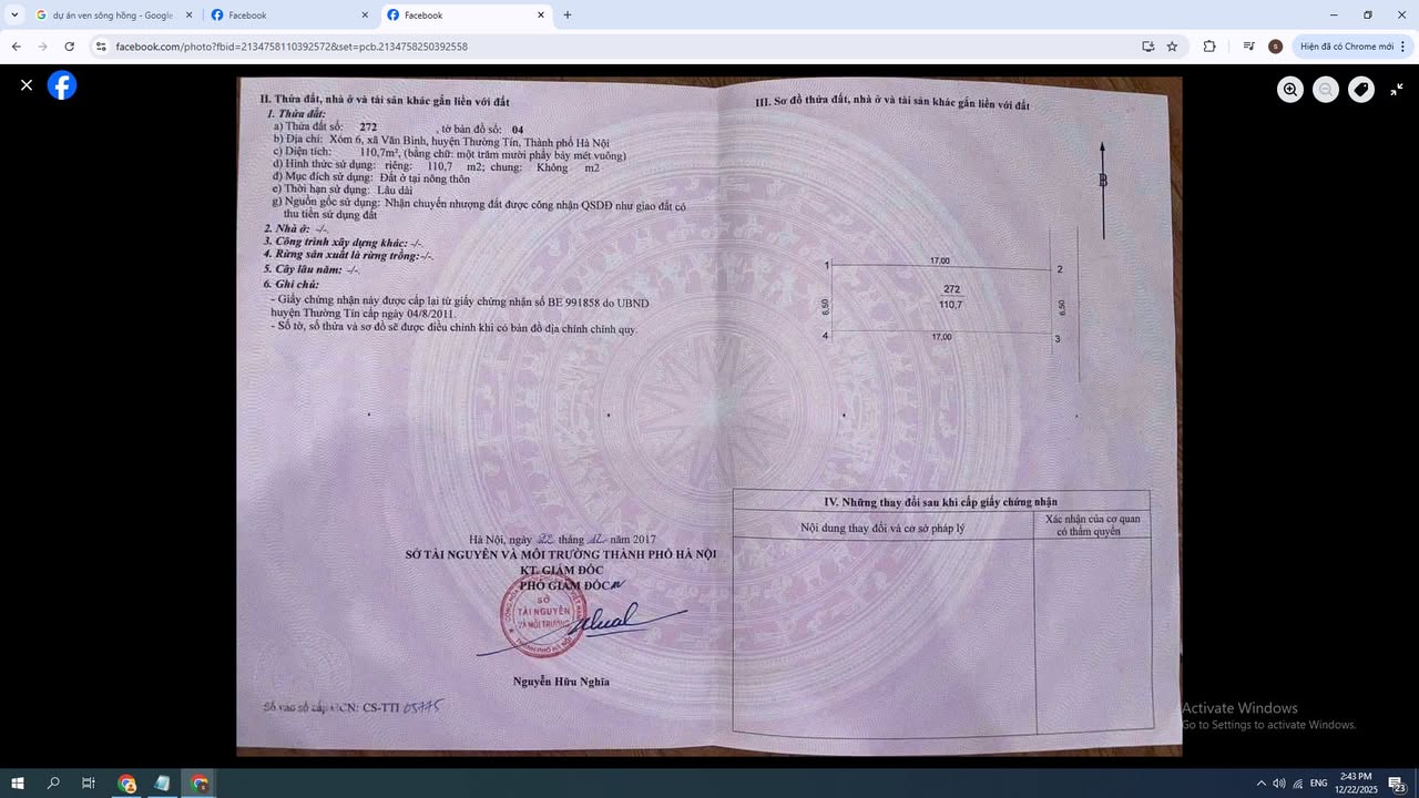 Nhà cấp 4 Thôn Văn Hội, Thường Tín 110m² giá 8.525 tỷ - Sẵn sàng vào ở!