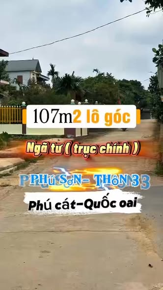 Đất nền Phú Sơn, Ba Vì 107.6m² giá 3X triệu/m² - Lô góc 2 mặt tiền thuận lợi!