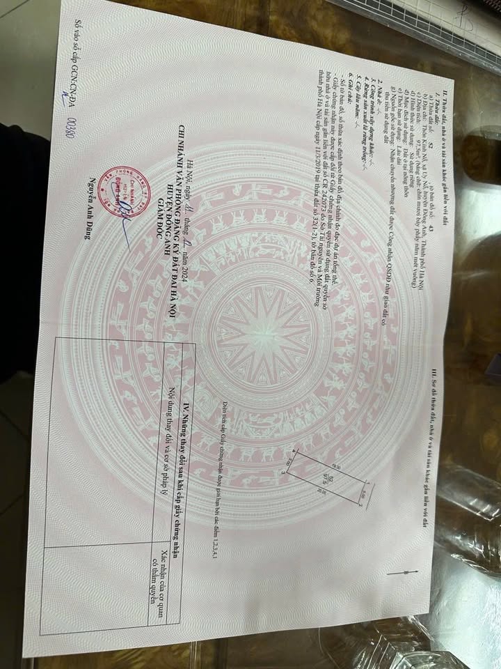 Đất nền Kính Nỗ, Đông Anh 97m² giá 7 tỷ - Đường rộng ô tô vào tận nơi!