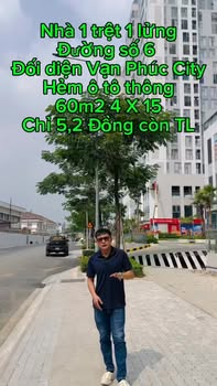 Nhà phố Vạn Phúc Citi Thủ Đức 60m² giá 5.25 tỷ - Ô tô vào tận nhà!