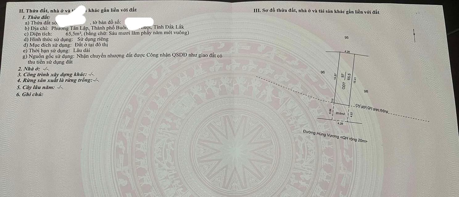 Nhà mặt tiền kinh doanh đường Hùng Vương, Buôn Ma Thuột 65m² giá 4 tỷ - Cơ hội vàng đầu tư!