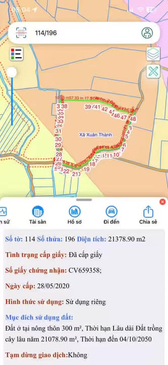 Đất nền Xuân Thành, Đồng Nai 20.000m² giá 7.2 tỷ - Đầu tư sinh lời ngay!