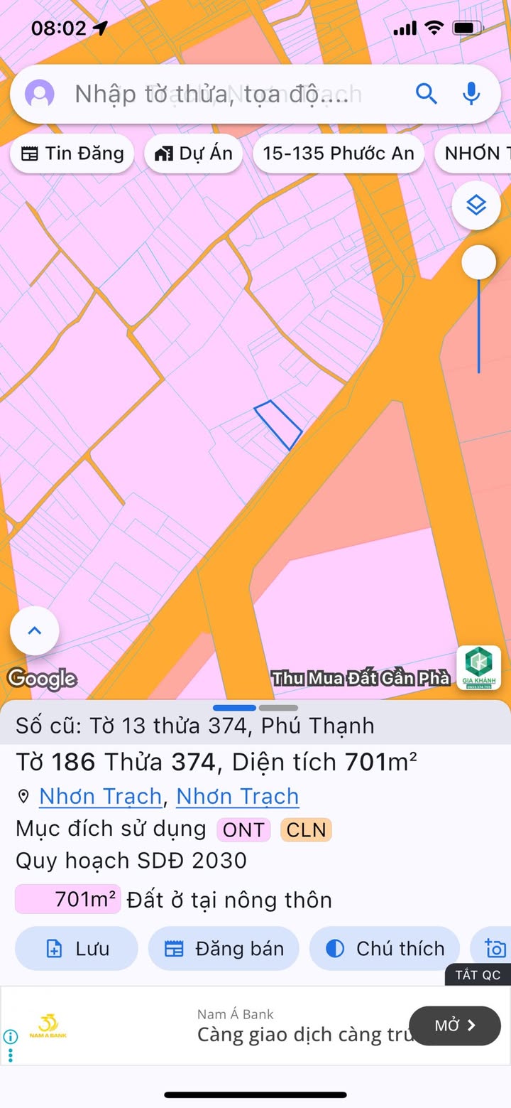 Đất nền Phú Thạnh Nhơn Trạch 684m² - Pháp lý đầy đủ, xây nhà vườn lý tưởng!