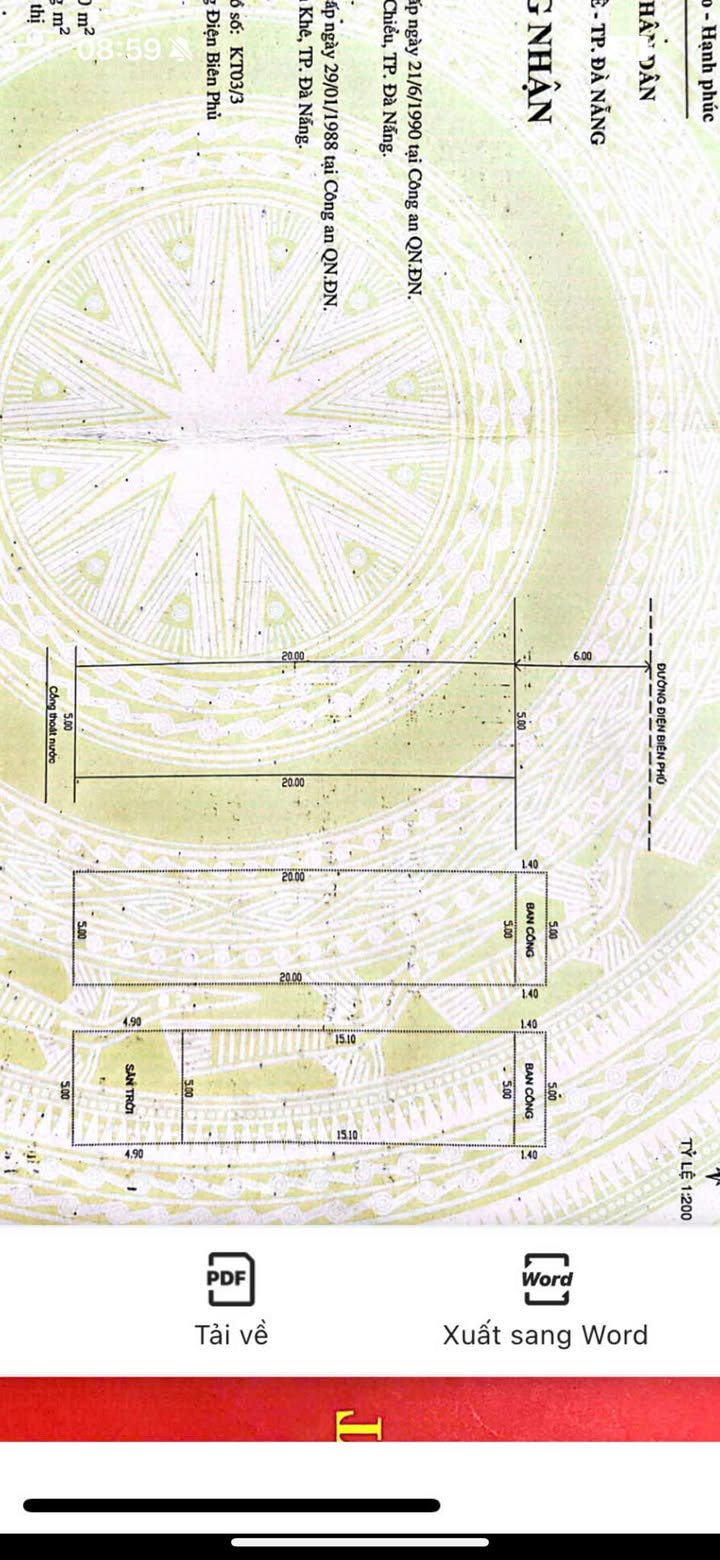 Nhà mặt tiền Điện Biên Phủ, Đà Nẵng 100m² giá 17 tỷ - Đầu tư sinh lời ngay!