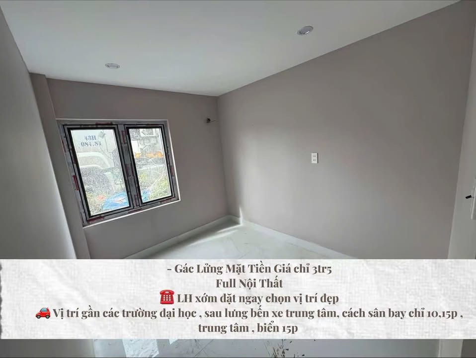 Căn hộ cho thuê mặt tiền đường An Khê, Cẩm Lệ 2PN - Full nội thất chỉ 3.5 triệu!