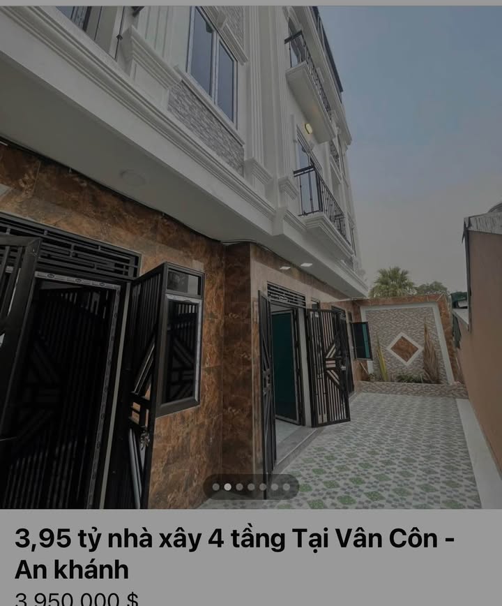 Nhà 3.5 Tầng Vân Côn, Hoài Đức 40m² giá 3.95 tỷ - Sổ đỏ chính chủ, pháp lý rõ ràng!