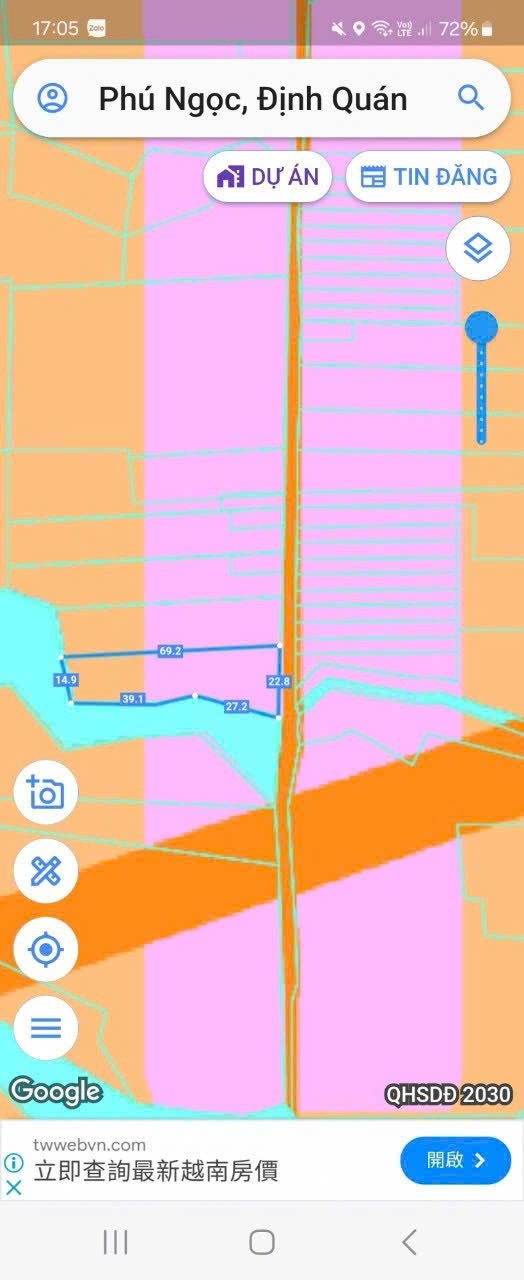 Đất nền Phú Ngọc, Định Quán 1126m² giá 1.05 tỷ - Cơ hội đầu tư hấp dẫn!