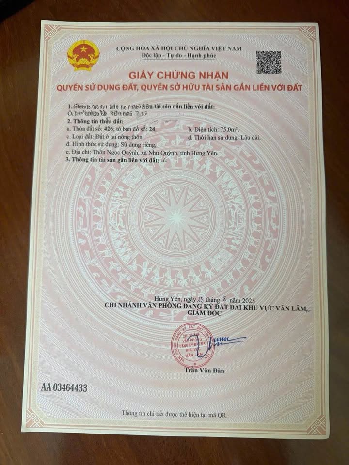 Đất nền Như Quỳnh 75m² giá 3.1 tỷ - Cơ hội vàng cho an cư và đầu tư!