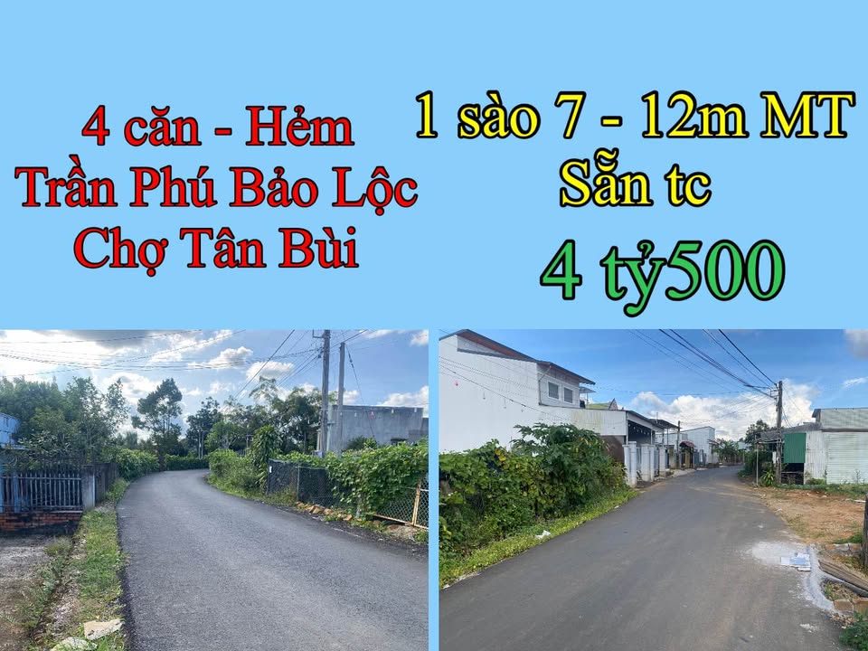 Đất nền Lộc Châu Bảo Lộc 1700m² giá 4.5 tỷ - Mặt tiền hẻm thông rộng rãi!