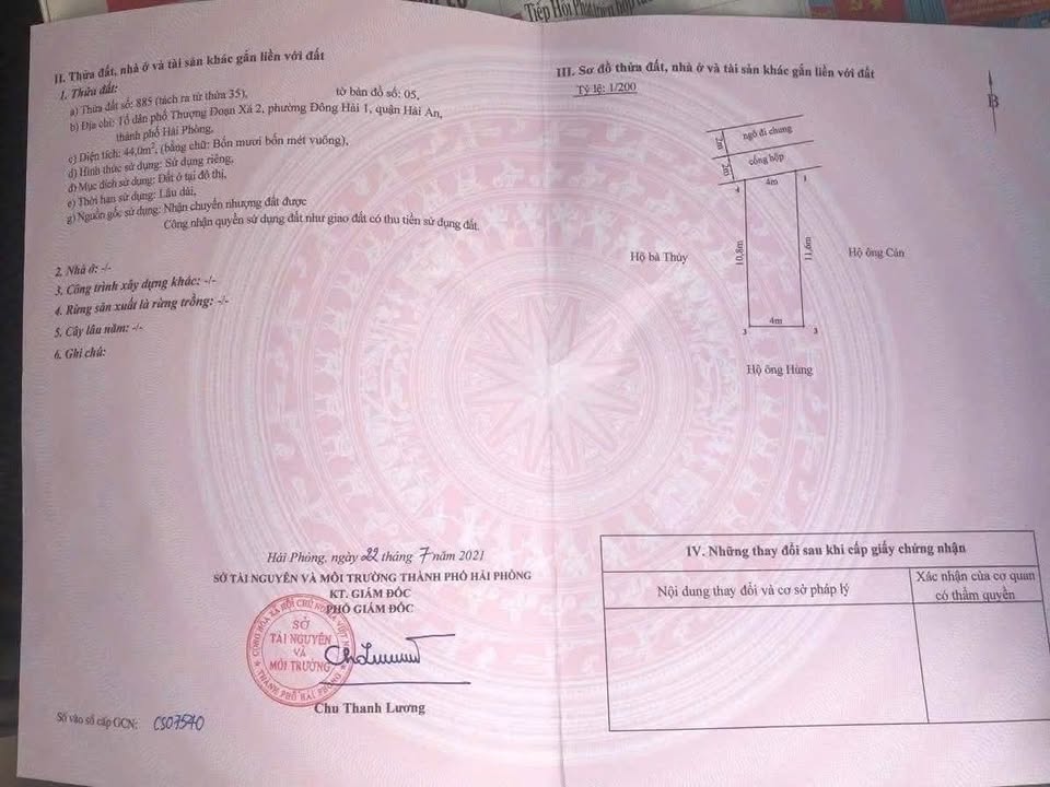 Đất nền 44m² ngõ 358 Đà Nẵng giá chỉ 1,1 tỷ - Ô tô vào tận nơi!