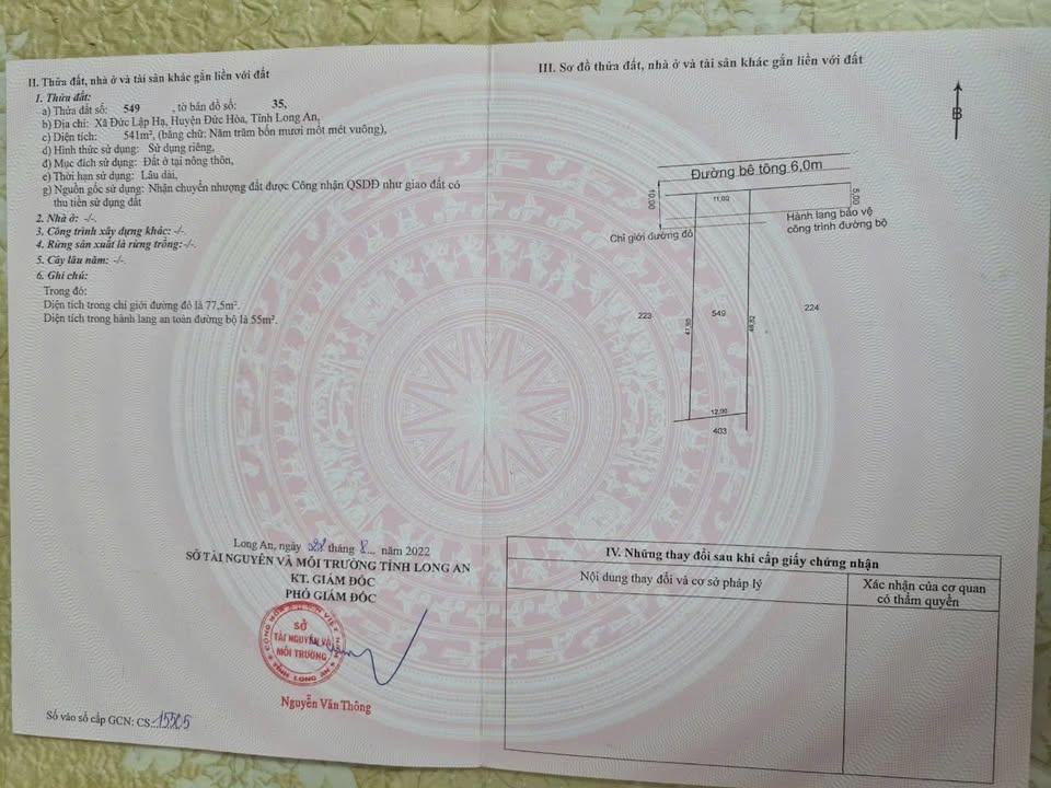 Đất thổ cư 51700m² tại Đức Lập Hạ, Đức Hòa, Long An - Chính chủ bán gấp!