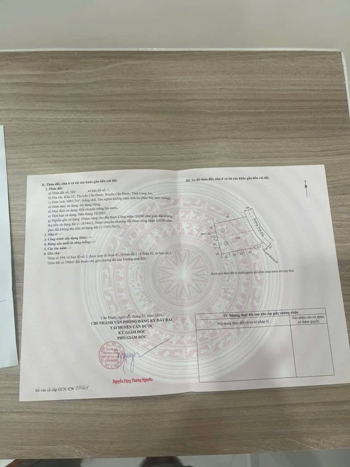 Đất mặt tiền đường Tỉnh 826, thị trấn Cần Đước, 6000m² - Cơ hội đầu tư hấp dẫn!