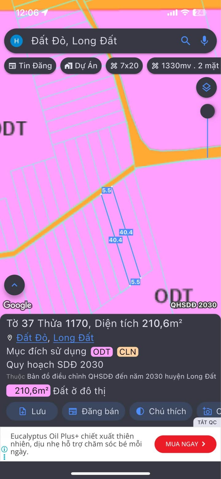 Đất nền Đất Đỏ - Bà Rịa - Vũng Tàu 210m² giá 770 triệu - Vị trí đắc địa, đầu tư sinh lời!