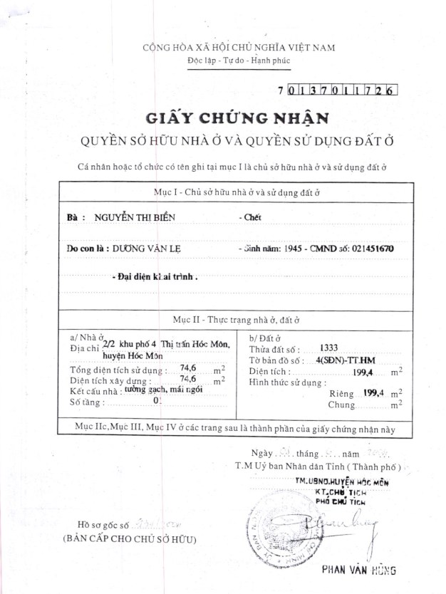 Bán gấp FrontHouse mặt tiền Lê Lợi, Hóc Môn 199m² - Vị trí đắc địa, kinh doanh sầm uất!