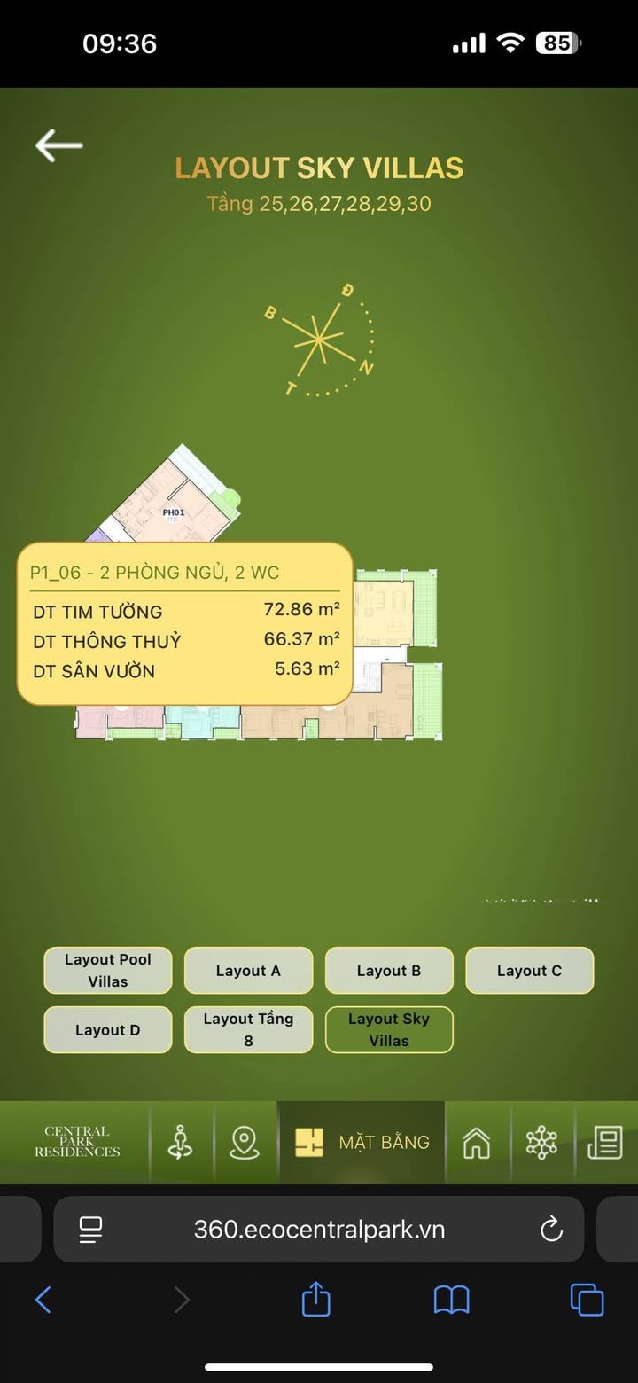 Chung cư Eco Central Park Vinh 57m² giá 2.76 tỷ - Đầu tư sinh lời ngay!