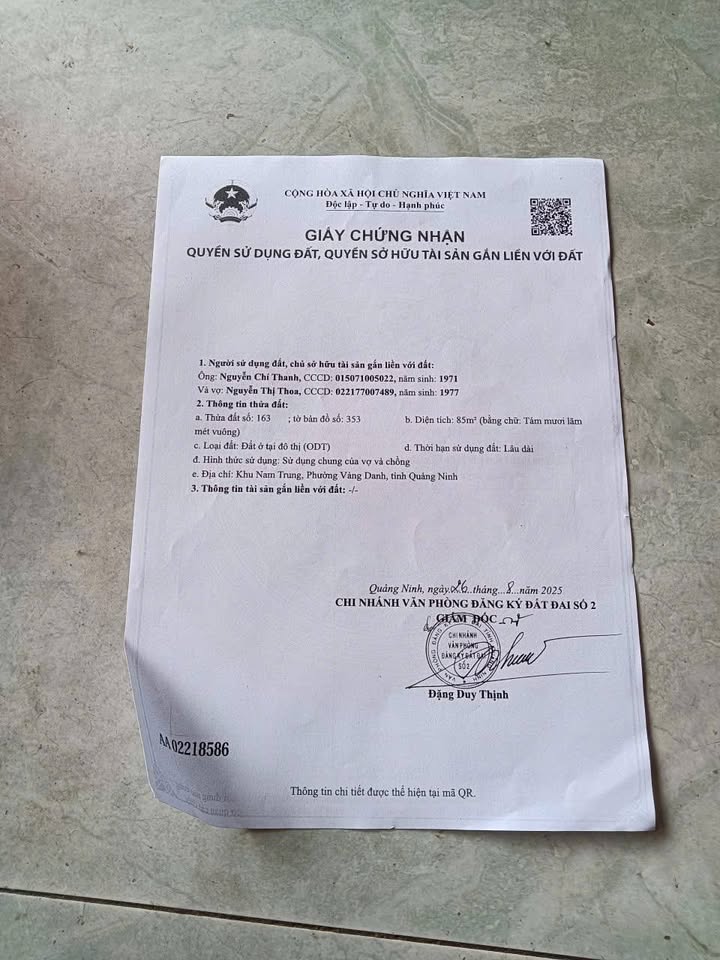 Đất nền Uông Bí, Nam Khê 85m² - Giá hợp lý, cơ hội đầu tư tốt!