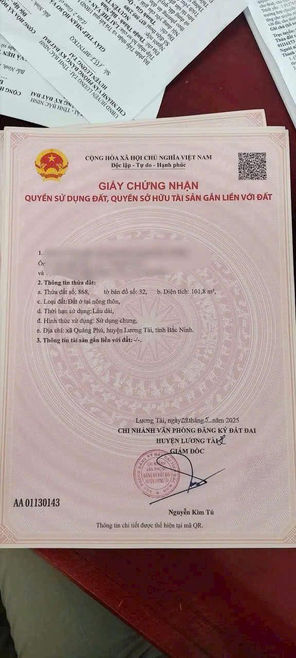 Đất nền 2 mặt tiền Quảng Phú 102m² giá 2 tỷ - Đầu tư sinh lời ngay!