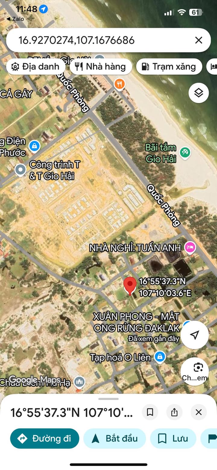 Đất nền Gio Hải, Quảng Trị 216m² giá 1.062 tỷ - Đầu tư sinh lời gần biển!