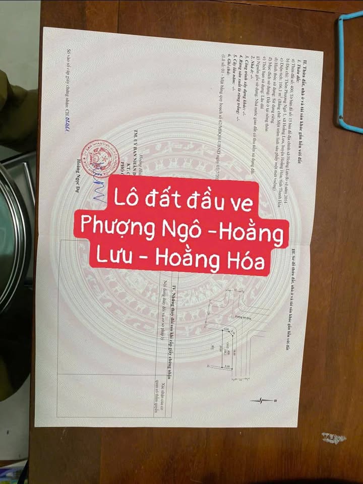 Đất nền Hoằng Lưu 106m² giá 1 tỷ - Đầu tư sinh lời hấp dẫn!