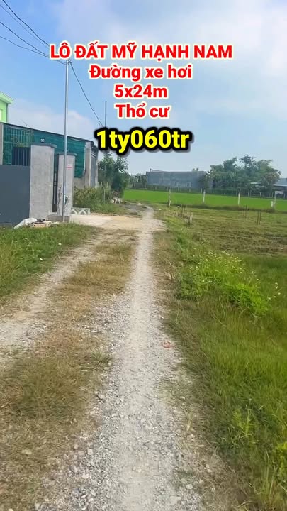 Đất nền ấp Mới 1, xã Mỹ Hạnh Nam 120m² giá chỉ 1.06 tỷ - Cơ hội đầu tư không thể bỏ lỡ!