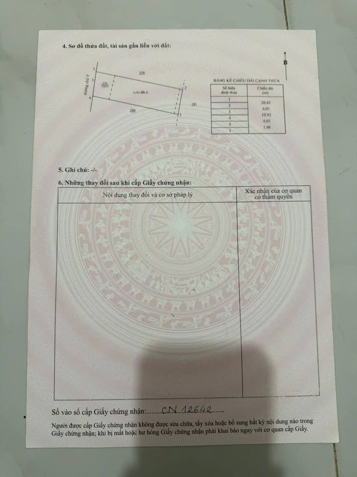 Đất Long Hải Bà Rịa - Vũng Tàu 123m² giá 3 tỷ - Mặt tiền đường nhựa, đầu tư sinh lời!