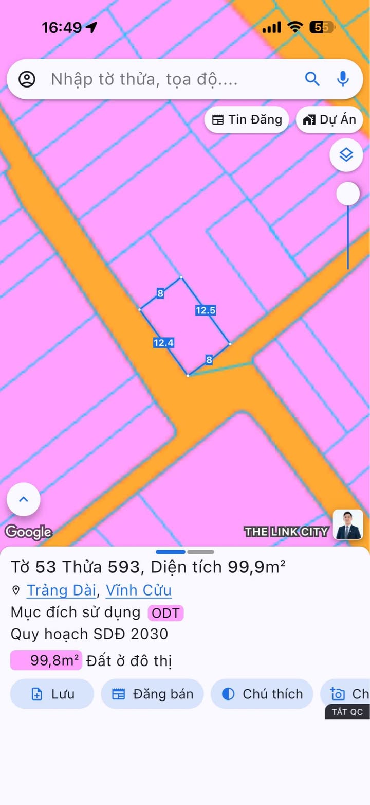 Đất thổ cư góc 2 mặt tiền khu phố 5 Trảng Dài 99m² - Vị trí đẹp, giá chỉ 3.3 tỷ!