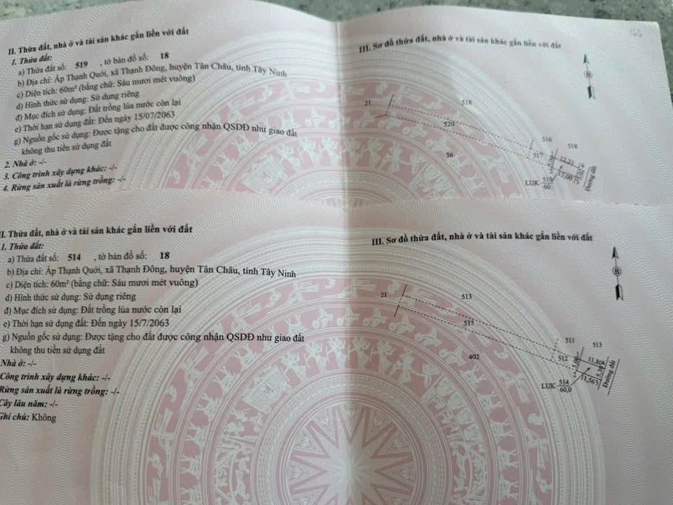 Đất thổ cư chính chủ ấp Thạnh Quới, Tân Châu 500m² giá 229 triệu - Cơ hội đầu tư tuyệt vời!