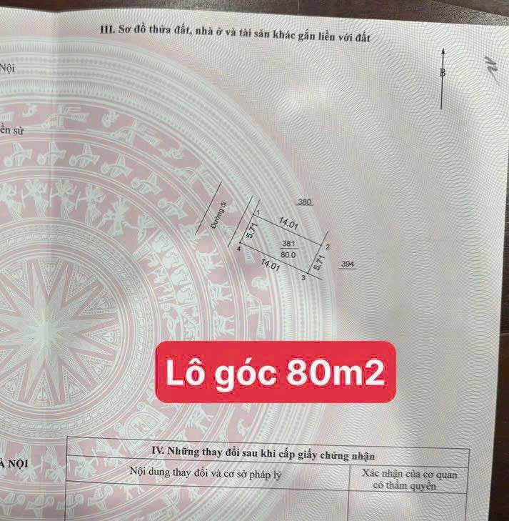 Đất nền lô góc Vân Canh 80m² giá 1.464 tỷ - Pháp lý rõ ràng, vị trí đẹp!