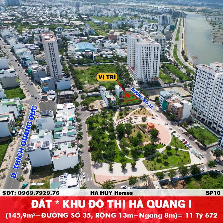 Đất KĐT Hà Quang I Nha Trang 145,9m² giá 11,672 tỷ - View sông tuyệt đẹp!