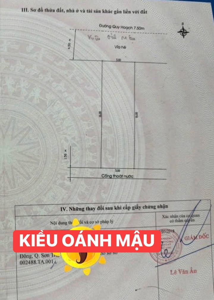 Đất nền đường Kiều Oánh Mậu, Hòa Khánh, 80m² - Sổ đỏ chính chủ!