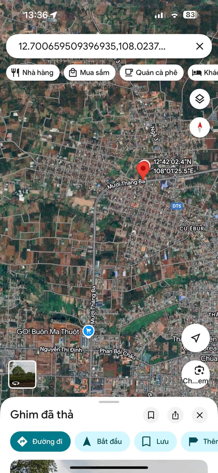 Đất mặt tiền đường 10/3 Cư Êbur, Buôn Ma Thuột 300m² giá 6.2 tỷ - Thích hợp kinh doanh mọi ngành nghề!