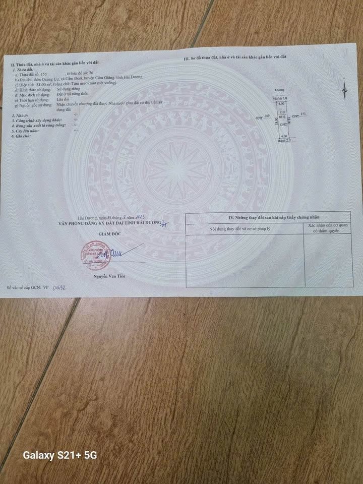 Đất Cẩm Đoài, Cẩm Giàng 81m² - Vị trí đẹp, đầu tư sinh lời!