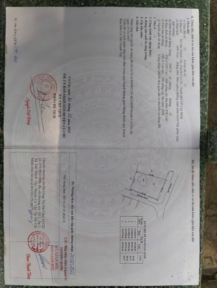 Đất nền góc 2 mặt tiền Tân Thạnh Tây, Củ Chi 1098m² - Pháp lý rõ ràng, giá tốt!