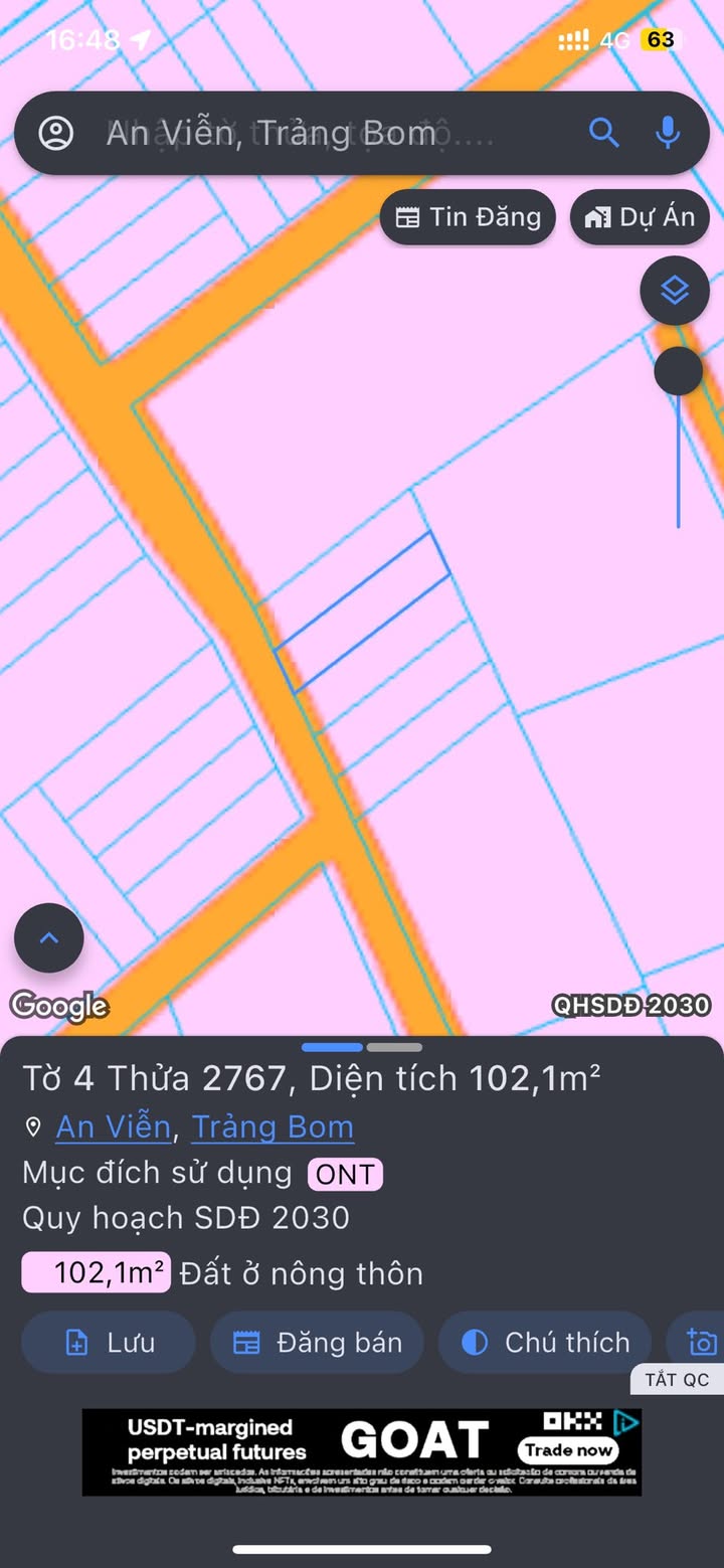 Đất nền Giang Điền Trảng Bom 102m² giá 1 tỷ - Đầu tư sinh lời ngay!