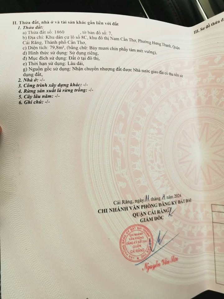 Đất nền A5-3 đường Số 4, Cái Răng - 79.8m² giá 3.75 tỷ - Đối diện chung cư