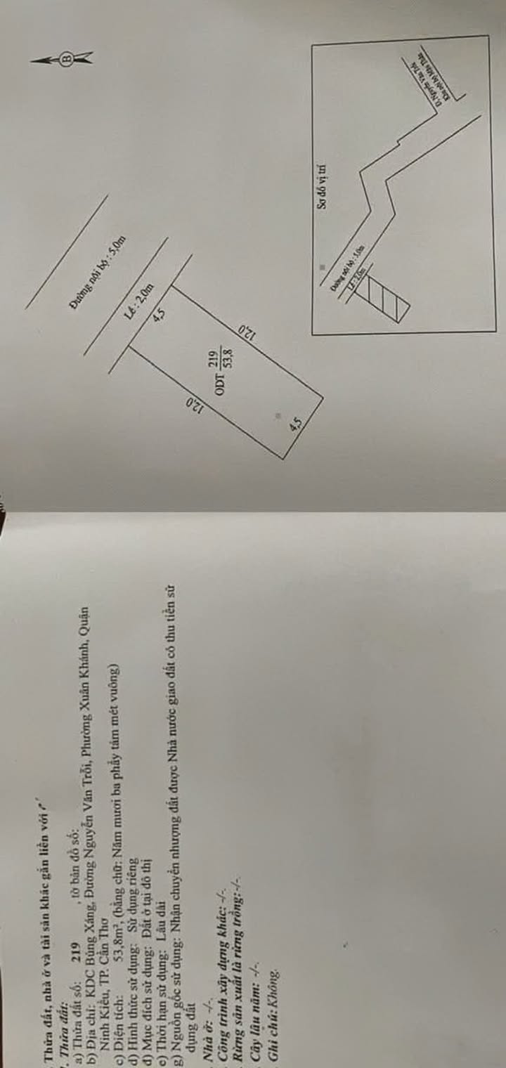 Đất thổ cư 58m² đường Nguyễn Văn Trỗi, Cần Thơ chỉ 2.579 tỷ - Mặt tiền thuận lợi!