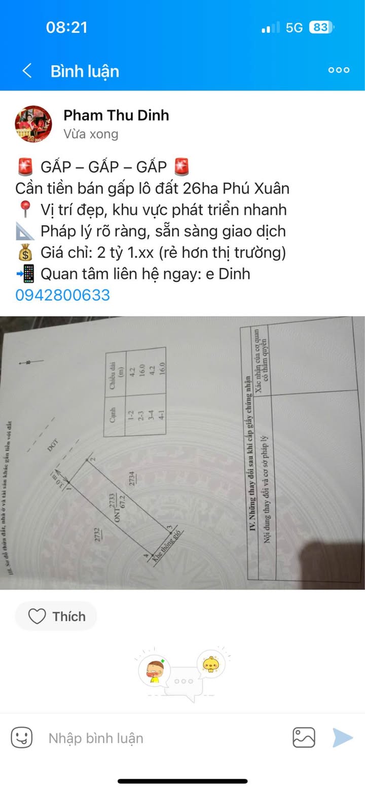 Đất nền Phú Xuân Thái Bình 26ha giá 2.1 tỷ - Cơ hội đầu tư không thể bỏ lỡ!