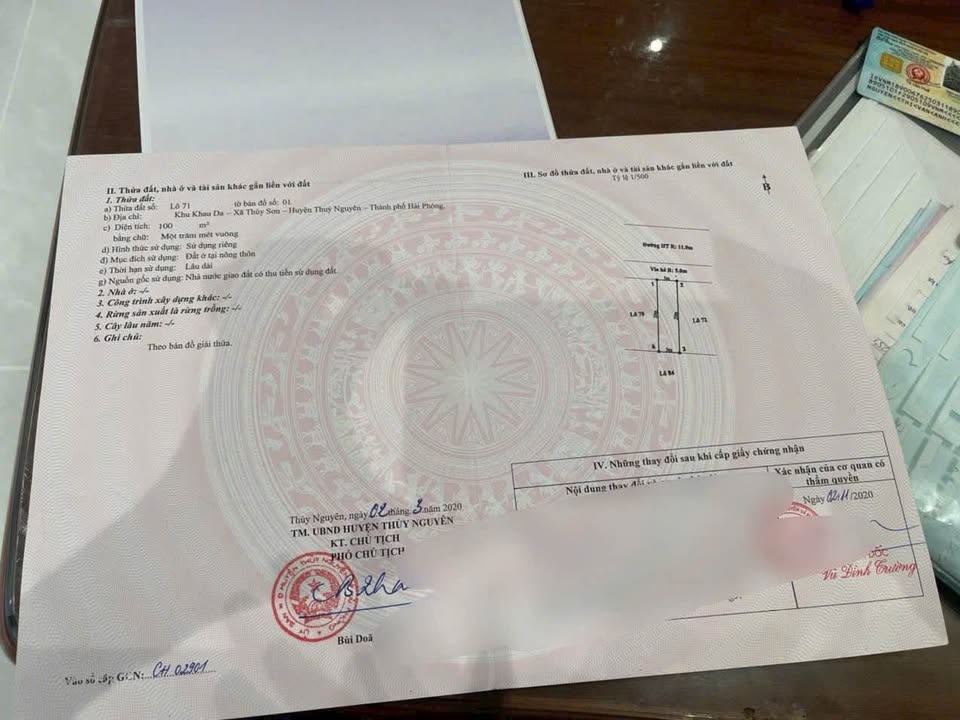 Đất nền 71 Khau Da, Thủy Nguyên, Hải Phòng 100m² - Vị trí trung tâm, giao thông thuận lợi!