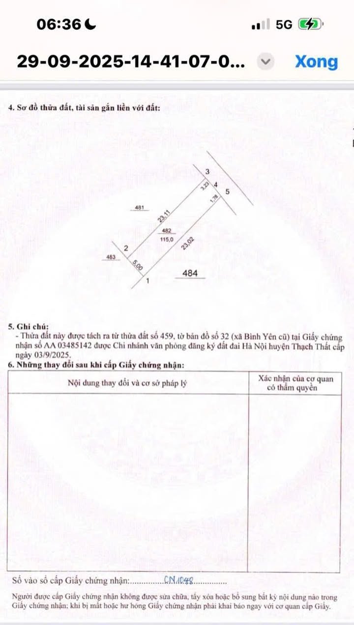Đất thổ cư 115m² tại Thạch Thất - Gần đường 420, giá thỏa thuận hấp dẫn!