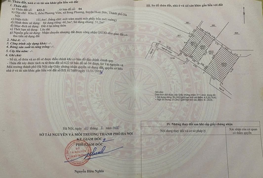 Đất thổ cư 61m² tại thôn 5 Song Phương, giá chỉ 6x triệu - Đầu tư sinh lời ngay!