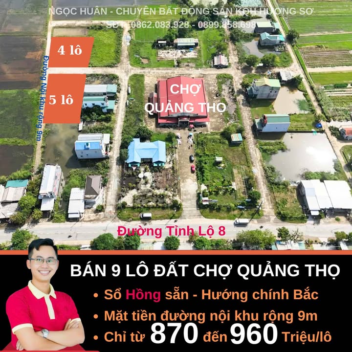 Đất nền Quảng Thọ - Quảng Điền 108m² giá chỉ từ 870 triệu - Sổ hồng chính chủ!