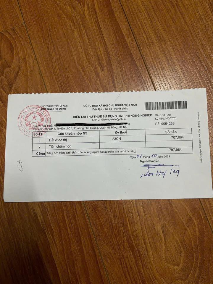 Đất nền 38.5m² tại Tổ 1 Phú Lương, Hà Đông - Giá chỉ 890 triệu!