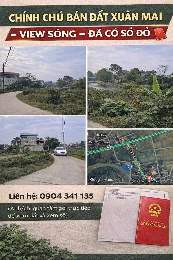 Đất nền Xuân Mai 280m² giá thỏa thuận - View sông thoáng mát