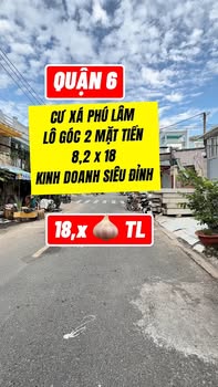Lô góc 2 mặt tiền kinh doanh Cư xá Phú Lâm, Q6 - Giá chỉ 18,9 tỷ, dòng tiền ổn định!