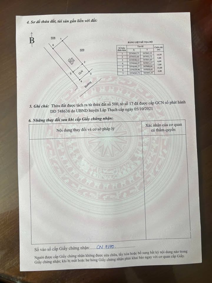 Đất nền Vân Trục, Lập Thạch 120m² giá thỏa thuận - Hướng Đông Nam tuyệt đẹp!