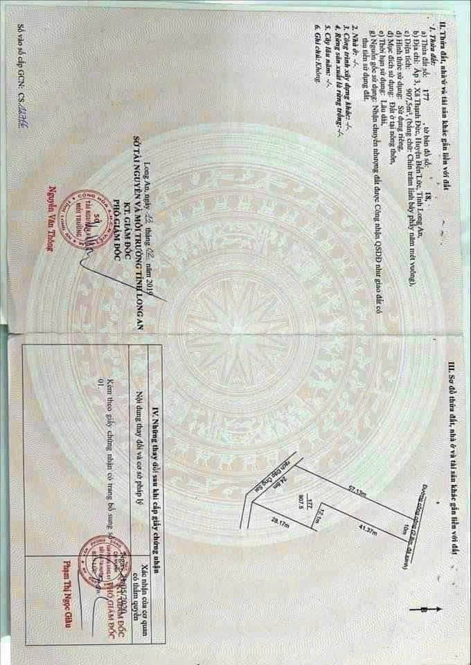 Đất thổ cư 908m² tại Bến Lức, Long An - Đầu tư sinh lời hấp dẫn!